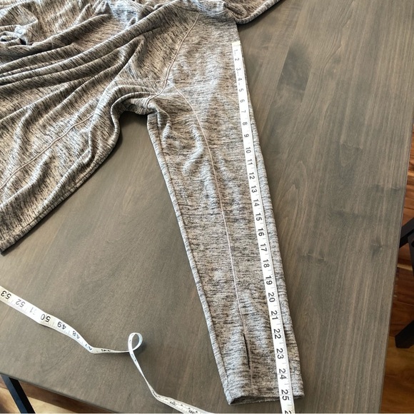 Athleta Gray Heathered Knit Cowl Hooded Sweatshirt L - Picture 12 of 12